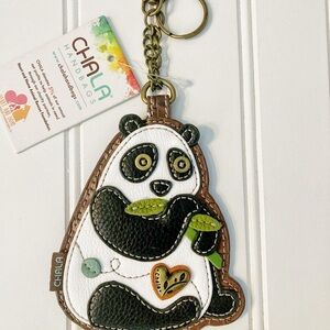 New Chala Black and White Panda Coin Keychain with FREE SHIPPING